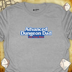 Critical Flair Advanced Dungeon Dad T-Shirt Sport Grey / S - Dungeons and Dragons and tabletop RPG gaming apparel