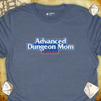 Critical Flair Advanced Dungeon Mom T-Shirt Heather Indigo / S - Dungeons and Dragons and tabletop RPG gaming apparel