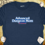 Critical Flair Advanced Dungeon Mom T-Shirt Heather Navy / S - Dungeons and Dragons and tabletop RPG gaming apparel