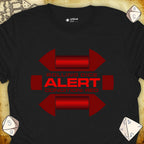 Critical Flair Alert Rolling Dice T-Shirt Black / S - Dungeons and Dragons and tabletop RPG gaming apparel