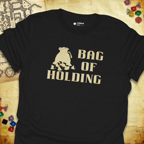 Critical Flair Bag of Holding T-Shirt Black / S - Dungeons and Dragons and tabletop RPG gaming apparel