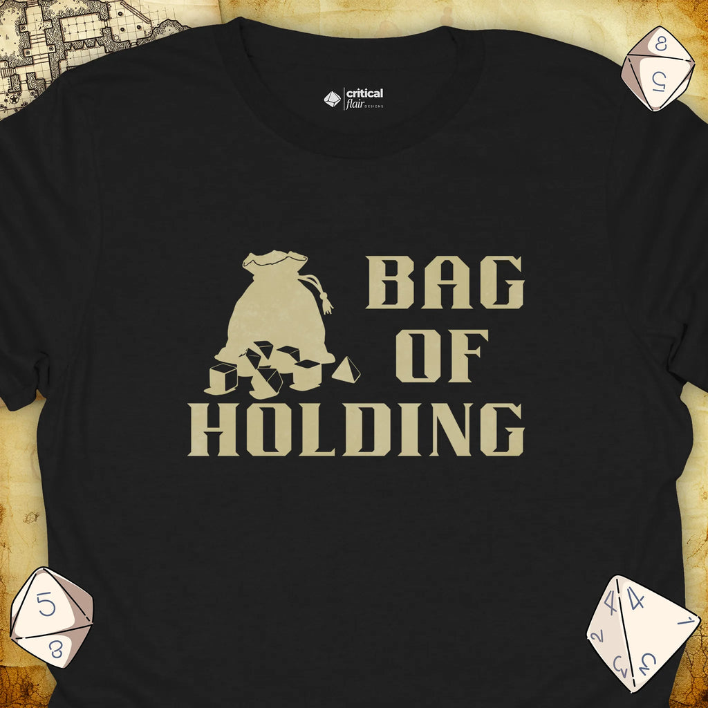 Critical Flair Bag of Holding T-Shirt Black / S - Dungeons and Dragons and tabletop RPG gaming apparel