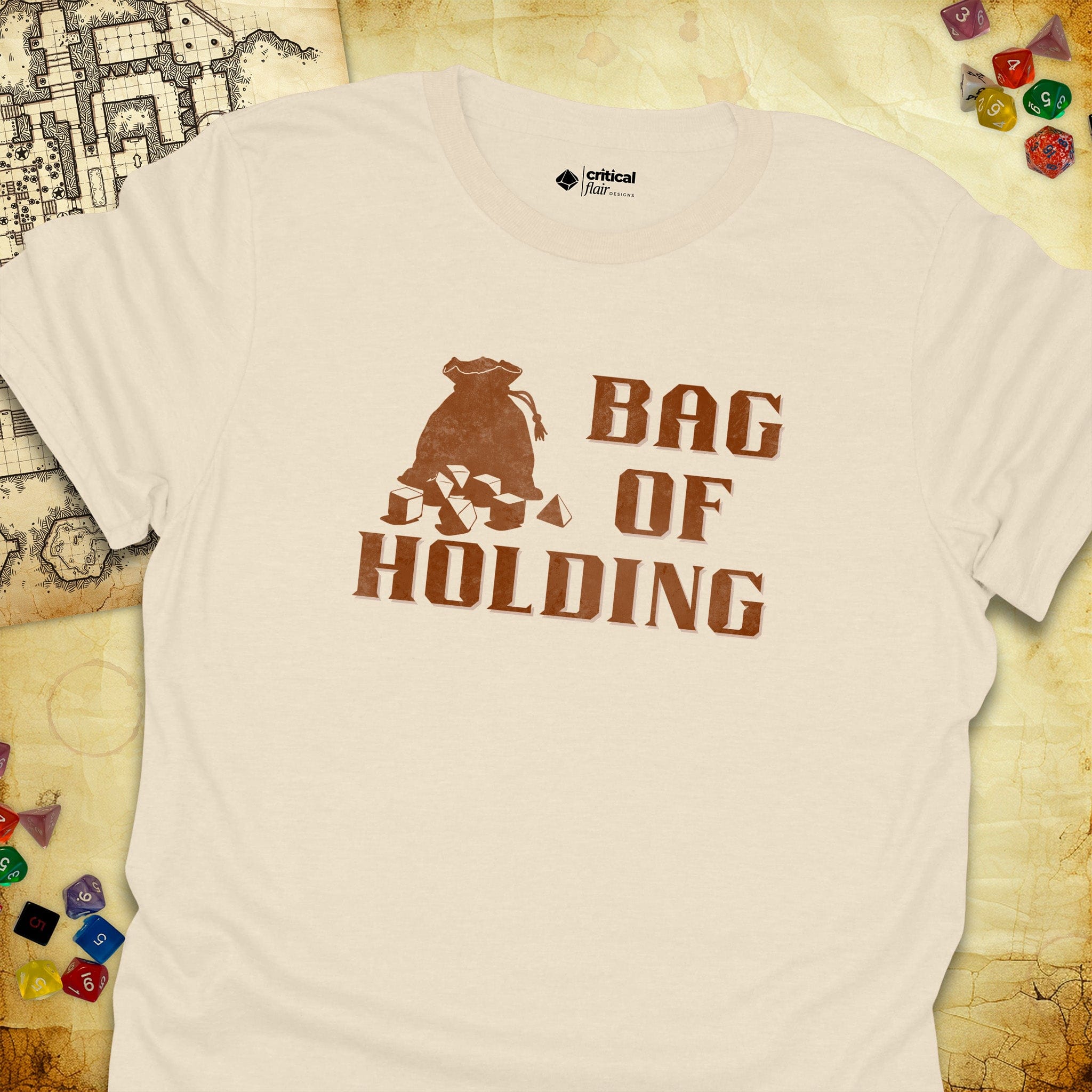 Critical Flair Bag of Holding T-Shirt Natural / S - Dungeons and Dragons and tabletop RPG gaming apparel