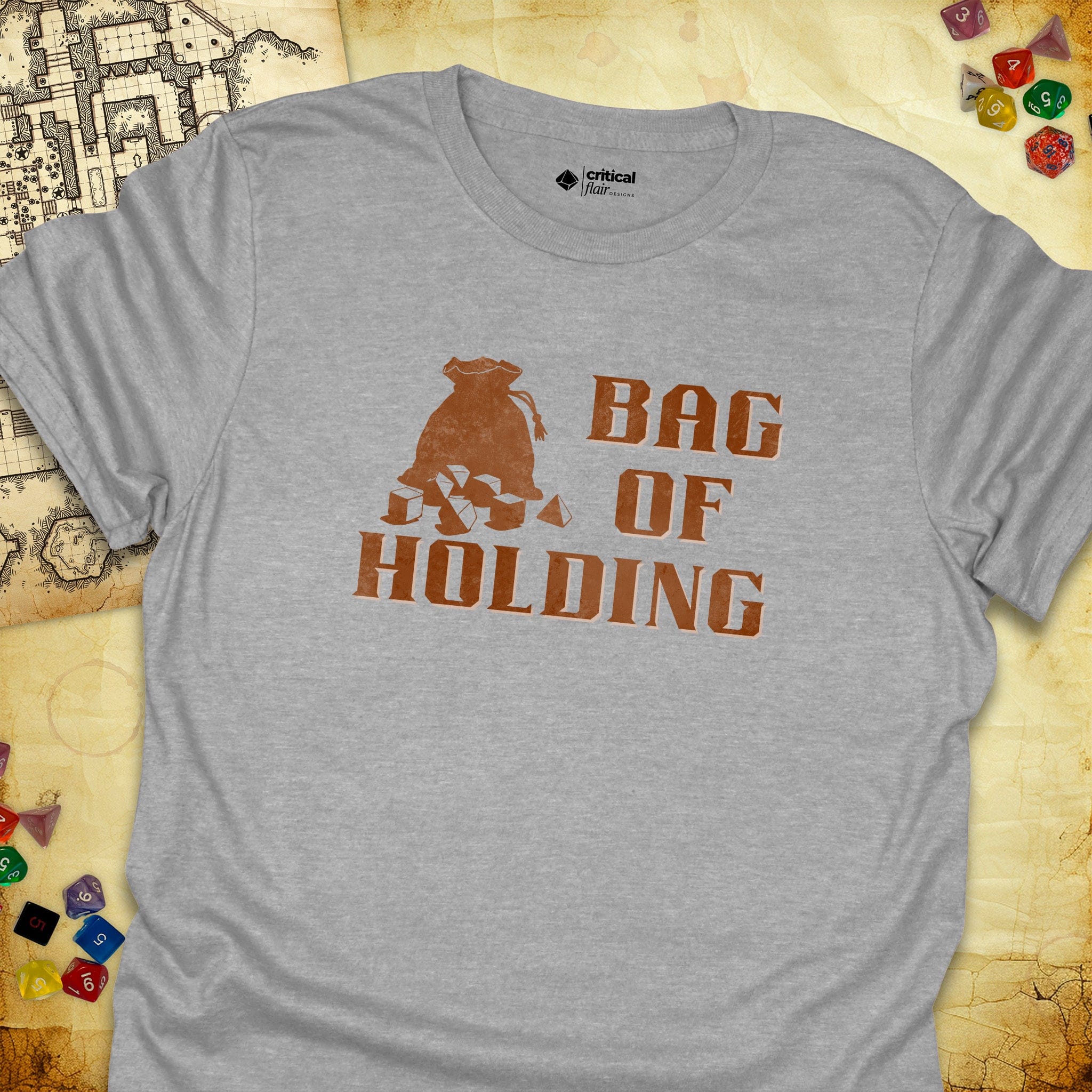 Critical Flair Bag of Holding T-Shirt Sport Grey / S - Dungeons and Dragons and tabletop RPG gaming apparel