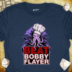 Critical Flair Beat Bobby Flayer T-Shirt Heather Navy / S - Dungeons and Dragons and tabletop RPG gaming apparel