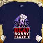Critical Flair Beat Bobby Flayer T-Shirt Navy / S - Dungeons and Dragons and tabletop RPG gaming apparel
