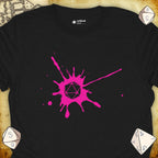 Critical Flair D20 Splotch T-Shirt Black / S - Dungeons and Dragons and tabletop RPG gaming apparel