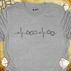 Critical Flair Dice Heartbeat T-Shirt Sport Grey / S - Dungeons and Dragons and tabletop RPG gaming apparel