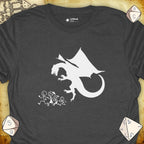 Critical Flair Dragon Eats Stick Family T-Shirt Dark Heather / S - Dungeons and Dragons and tabletop RPG gaming apparel