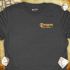 Critical Flair Dungeon Master (Badge) T-Shirt Dark Heather / S - Dungeons and Dragons and tabletop RPG gaming apparel
