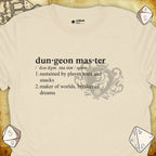 Critical Flair Dungeon Master Definition T-Shirt Natural / S - Dungeons and Dragons and tabletop RPG gaming apparel