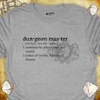 Critical Flair Dungeon Master Definition T-Shirt Sport Grey / S - Dungeons and Dragons and tabletop RPG gaming apparel
