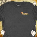 Critical Flair Dungeon Mistress (Badge) T-Shirt Dark Heather / S - Dungeons and Dragons and tabletop RPG gaming apparel
