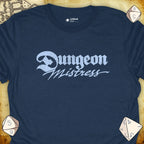 Critical Flair Dungeon Mistress T-Shirt Heather Navy / S - Dungeons and Dragons and tabletop RPG gaming apparel