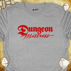 Critical Flair Dungeon Mistress T-Shirt Sport Grey / S - Dungeons and Dragons and tabletop RPG gaming apparel