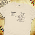 Critical Flair Fighter Definition T-Shirt Natural / S - Dungeons and Dragons and tabletop RPG gaming apparel