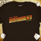 Critical Flair Fire Ball Est. 1977 T-Shirt Dark Chocolate / S - Dungeons and Dragons and tabletop RPG gaming apparel
