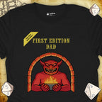 Critical Flair First Edition Dad T-Shirt Black / S - Dungeons and Dragons and tabletop RPG gaming apparel