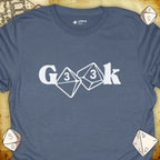 Critical Flair G33k T-Shirt Heather Indigo / S - Dungeons and Dragons and tabletop RPG gaming apparel