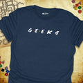 Critical Flair Geeks T-Shirt Heather Navy / S - Dungeons and Dragons and tabletop RPG gaming apparel