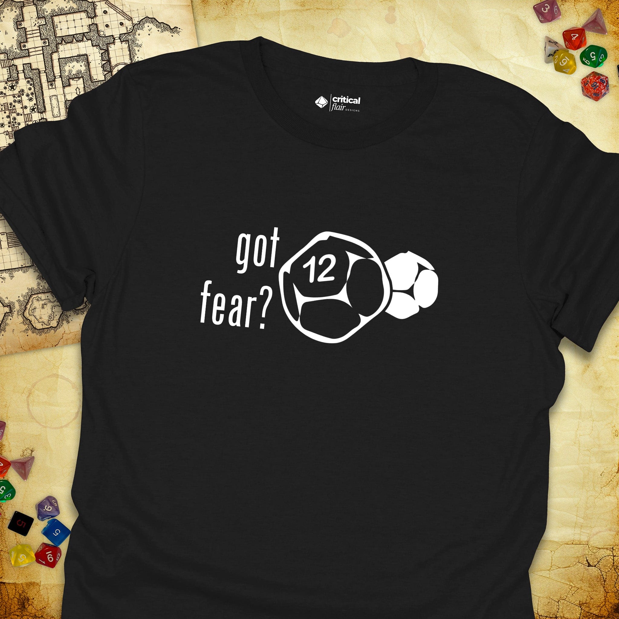 Critical Flair got fear? Daggerheart T-Shirt Black / S - Dungeons and Dragons and tabletop RPG gaming apparel