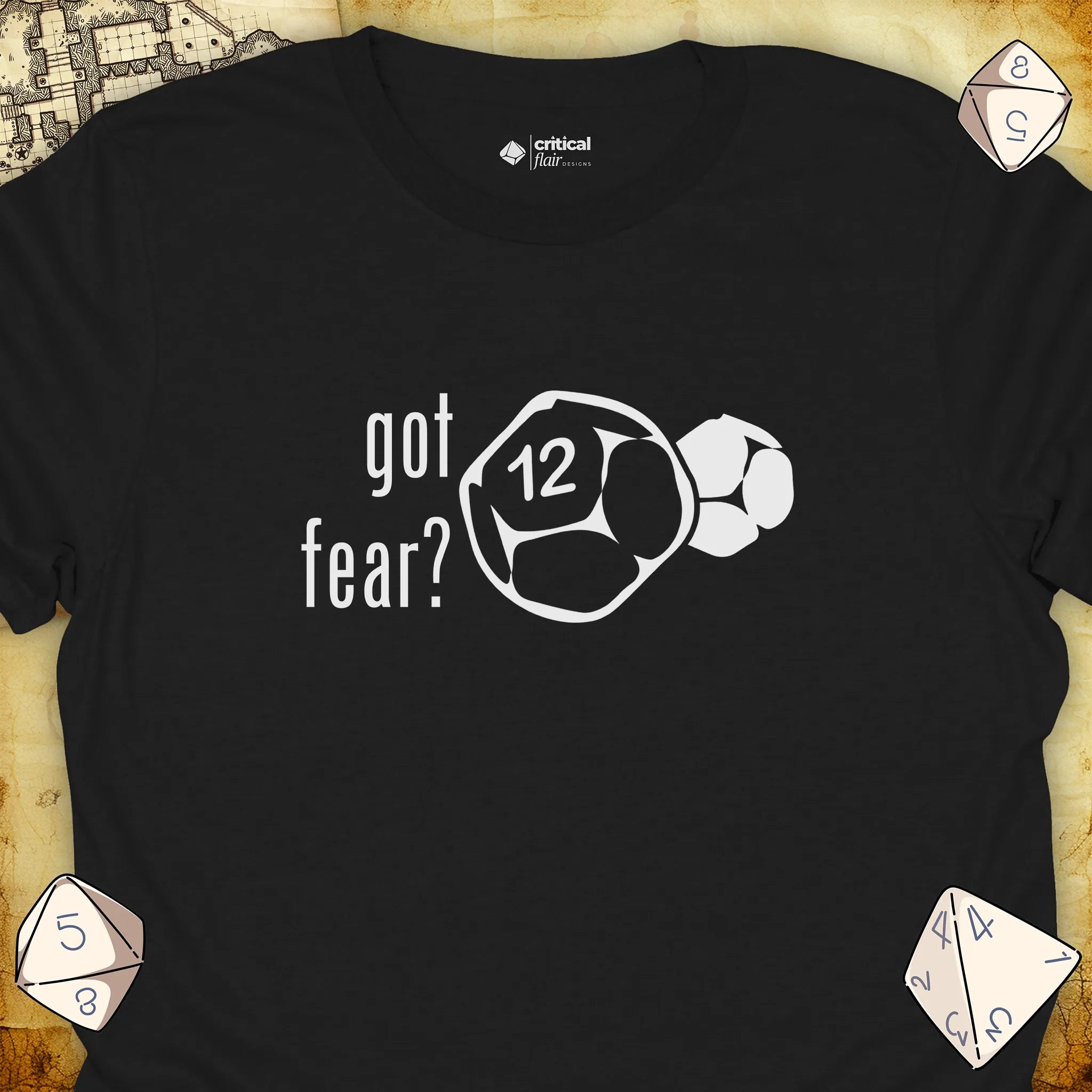 Critical Flair got fear? Daggerheart T-Shirt Black / S - Dungeons and Dragons and tabletop RPG gaming apparel