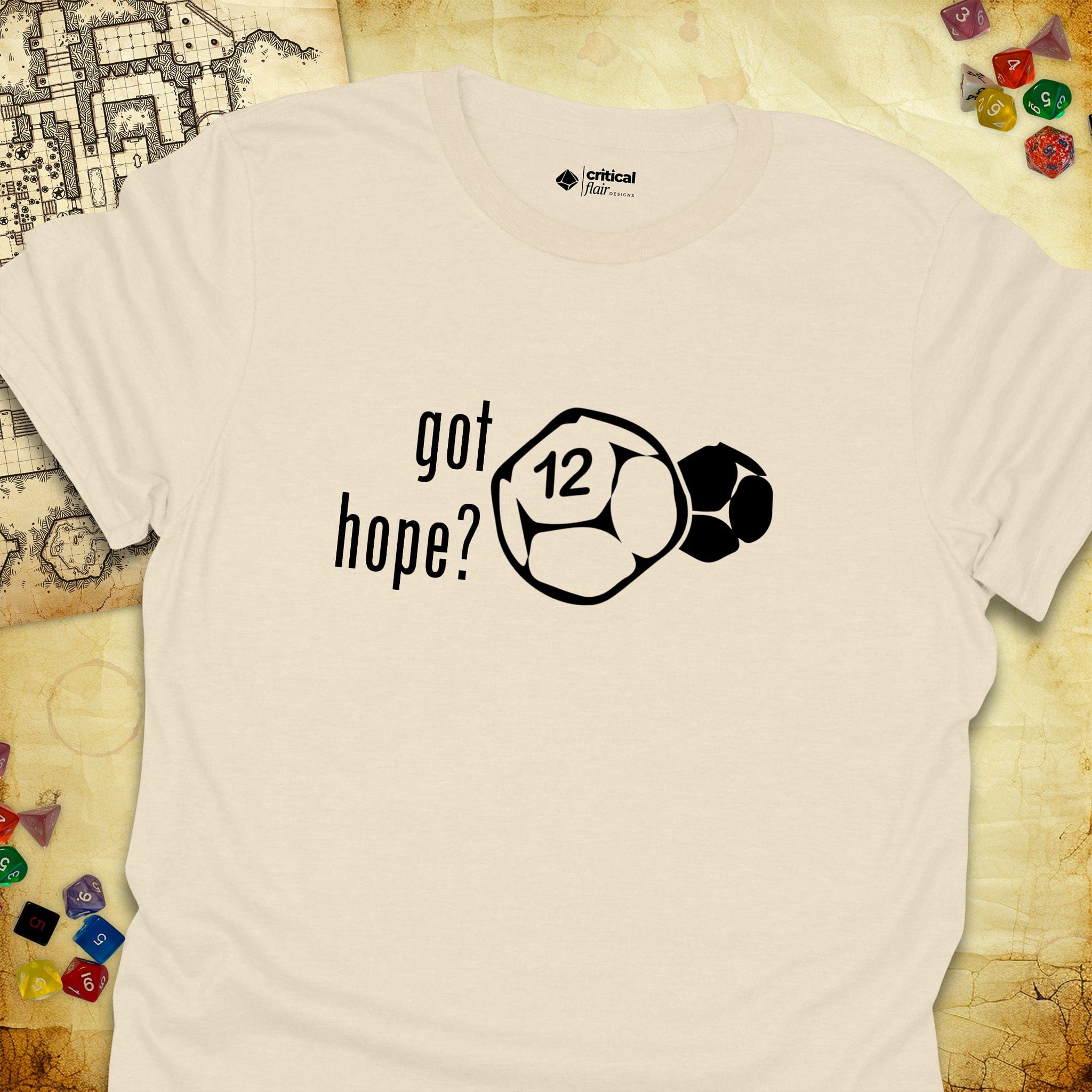 Critical Flair got hope? Daggerheart T-Shirt Natural / S - Dungeons and Dragons and tabletop RPG gaming apparel