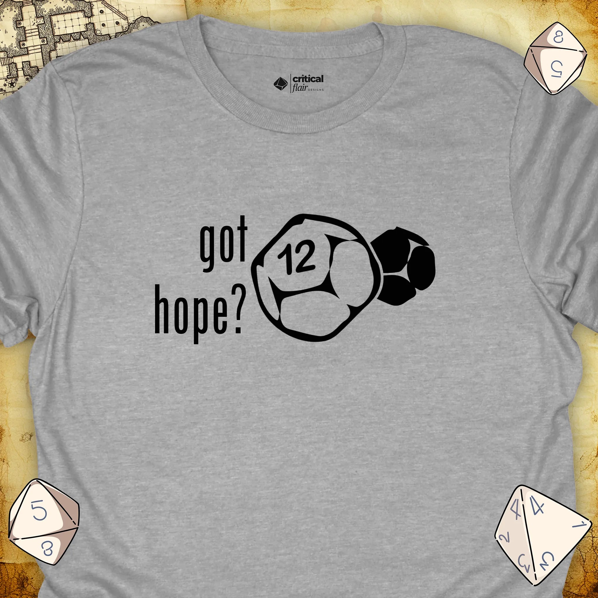 Critical Flair got hope? Daggerheart T-Shirt Sport Grey / S - Dungeons and Dragons and tabletop RPG gaming apparel