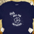 Critical Flair Hello. Roll for Initiative! T-Shirt Navy / S - Dungeons and Dragons and tabletop RPG gaming apparel