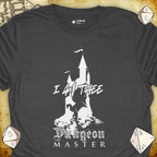 Critical Flair I Am Thee DM - Castle T-Shirt Dark Heather / S - Dungeons and Dragons and tabletop RPG gaming apparel