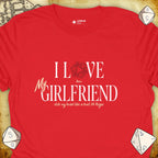 Critical Flair I Love My Girlfriend T-Shirt Red / S - Dungeons and Dragons and tabletop RPG gaming apparel