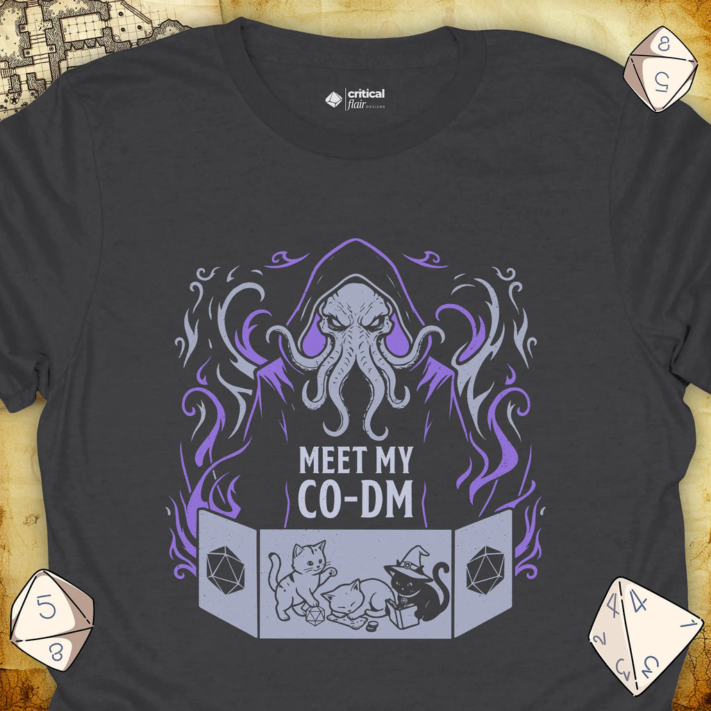 Critical Flair Meet My Co-DM T-Shirt Charcoal / S - Dungeons and Dragons and tabletop RPG gaming apparel