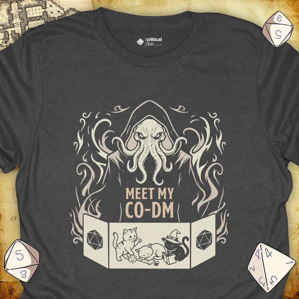 Critical Flair Meet My Co-DM T-Shirt Dark Heather / S - Dungeons and Dragons and tabletop RPG gaming apparel