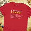 Critical Flair My Campaign Review T-Shirt Red / S - Dungeons and Dragons and tabletop RPG gaming apparel