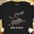 Critical Flair No Kill! (Displacer Kitty) T-Shirt Black / S - Dungeons and Dragons and tabletop RPG gaming apparel