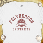 Critical Flair Polyhedron U T-Shirt White / S - Dungeons and Dragons and tabletop RPG gaming apparel