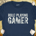 Critical Flair Role-Playing Gamer T-Shirt Heather Navy / S - Dungeons and Dragons and tabletop RPG gaming apparel