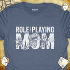 Critical Flair Role-Playing Mom T-Shirt Heather Indigo / S - Dungeons and Dragons and tabletop RPG gaming apparel