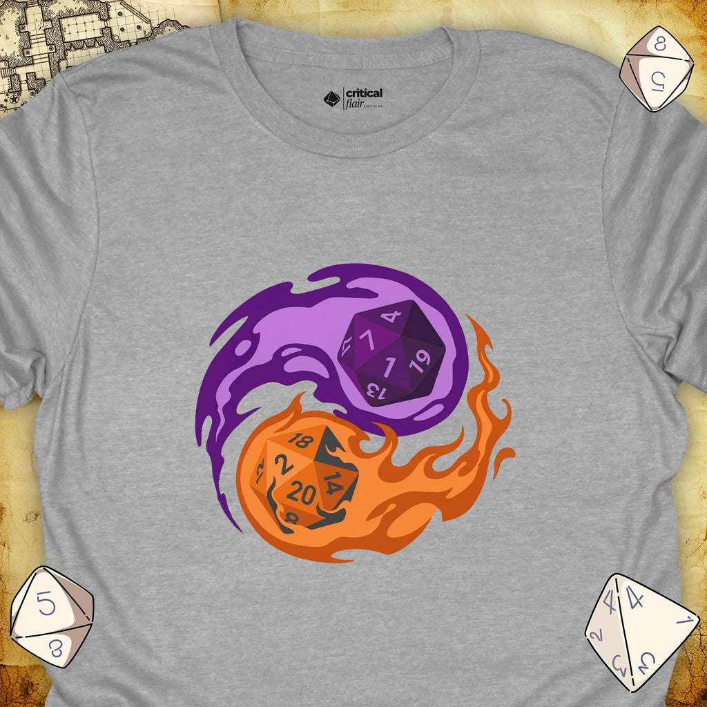 Critical Flair RPG Balance T-Shirt Sport Grey / S - Dungeons and Dragons and tabletop RPG gaming apparel