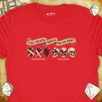 Critical Flair Till Death Saves Do Us Part T-Shirt Red / S - Dungeons and Dragons and tabletop RPG gaming apparel