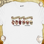 Critical Flair Till Death Saves Do Us Part T-Shirt White / S - Dungeons and Dragons and tabletop RPG gaming apparel
