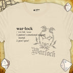 Critical Flair Warlock Definition T-Shirt Natural / S - Dungeons and Dragons and tabletop RPG gaming apparel