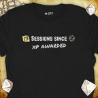 Critical Flair ...XP Awarded T-Shirt Black / S - Dungeons and Dragons and tabletop RPG gaming apparel